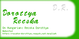 dorottya recska business card
